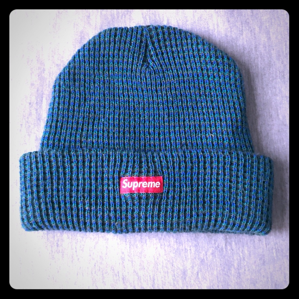 Supreme ROYGBIV turquoise beanie